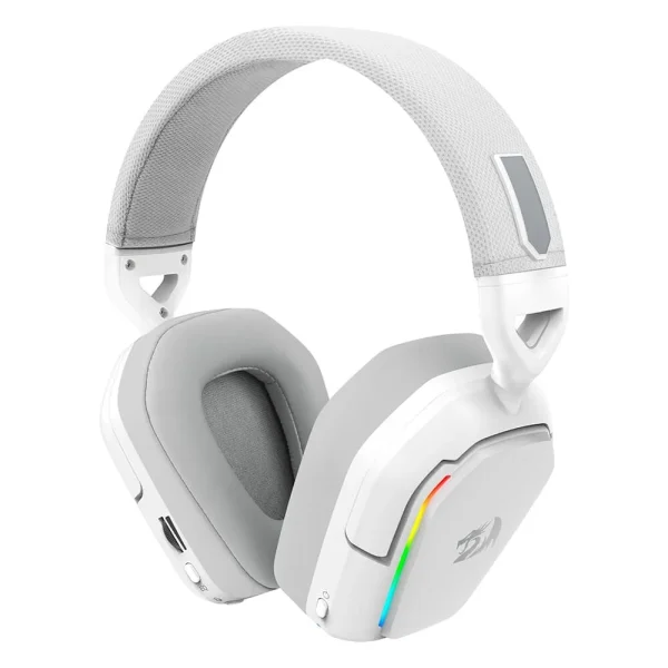 Wireless Gaming Headset, Redragon Mira 7.1, RGB, Bluetooth, 2.4ghz, P3, White - H868W - Image 2